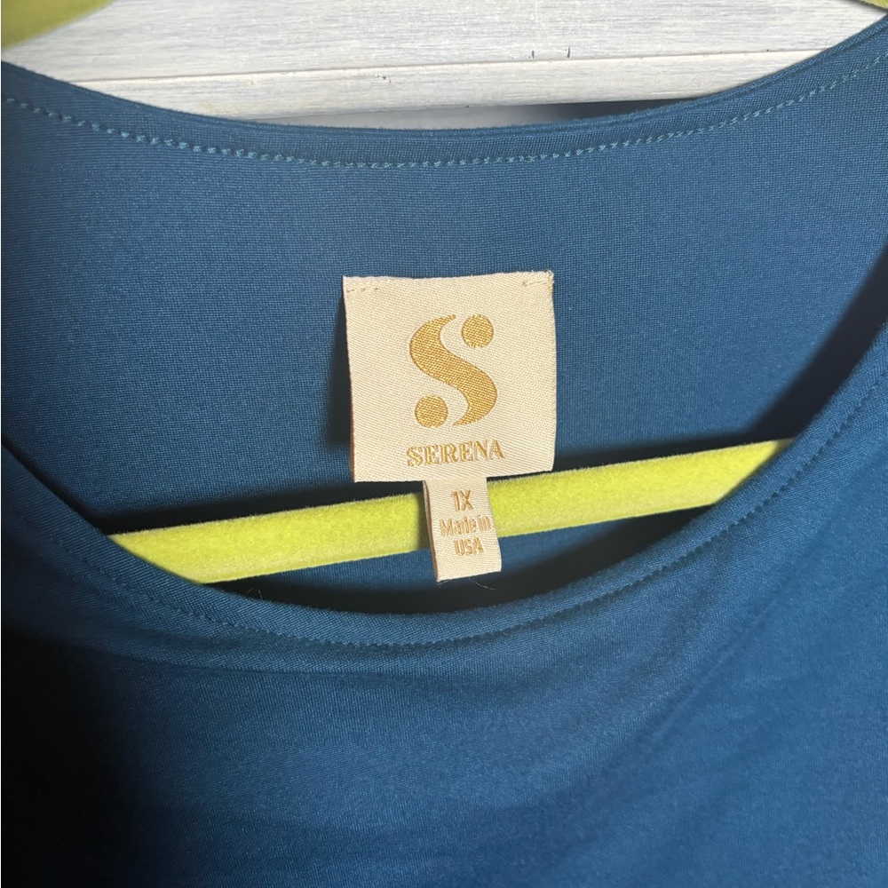 S By Serena Teal Bodycon Ruched‎ Dress Flattering Cocktail Elegant Classic - Picture 7 of 8